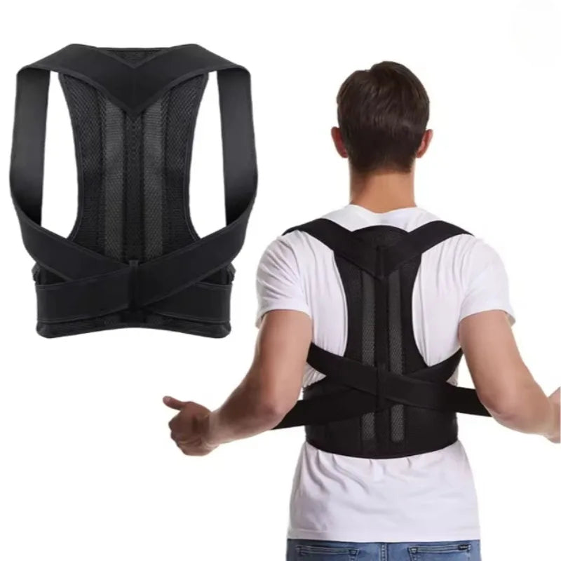 Adjustable Posture Corrector Back Brace | Shoulder & Lumbar Support Belt for Men & Women | Back Support for Daily Use
