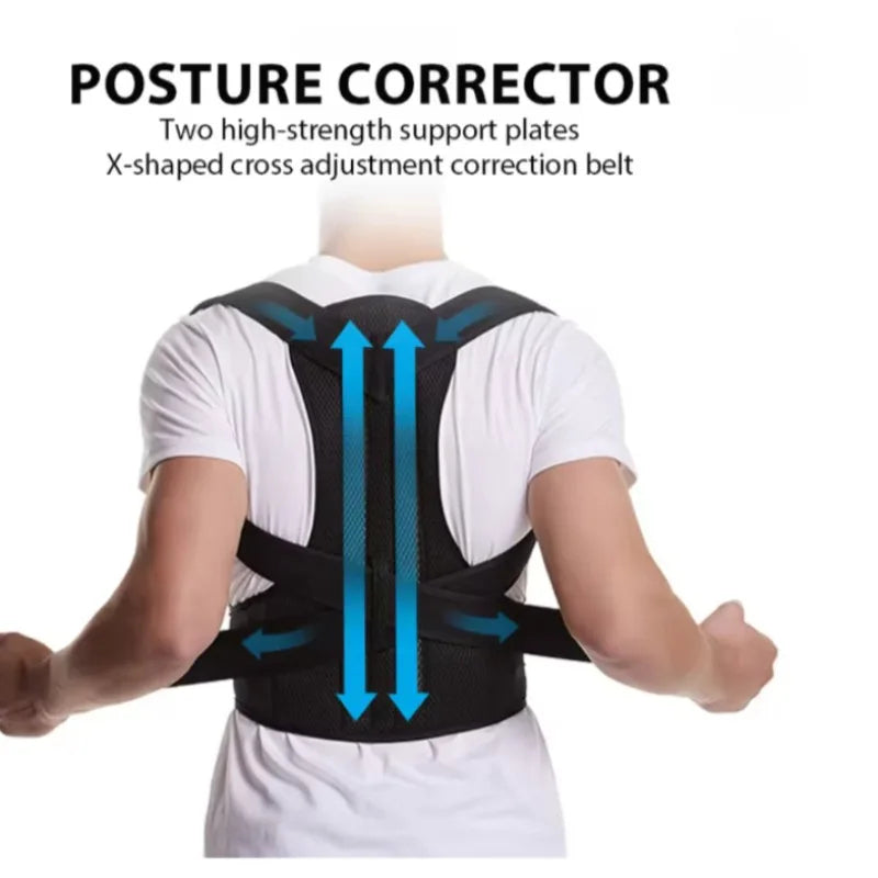 Adjustable Posture Corrector Back Brace | Shoulder & Lumbar Support Belt for Men & Women | Back Support for Daily Use