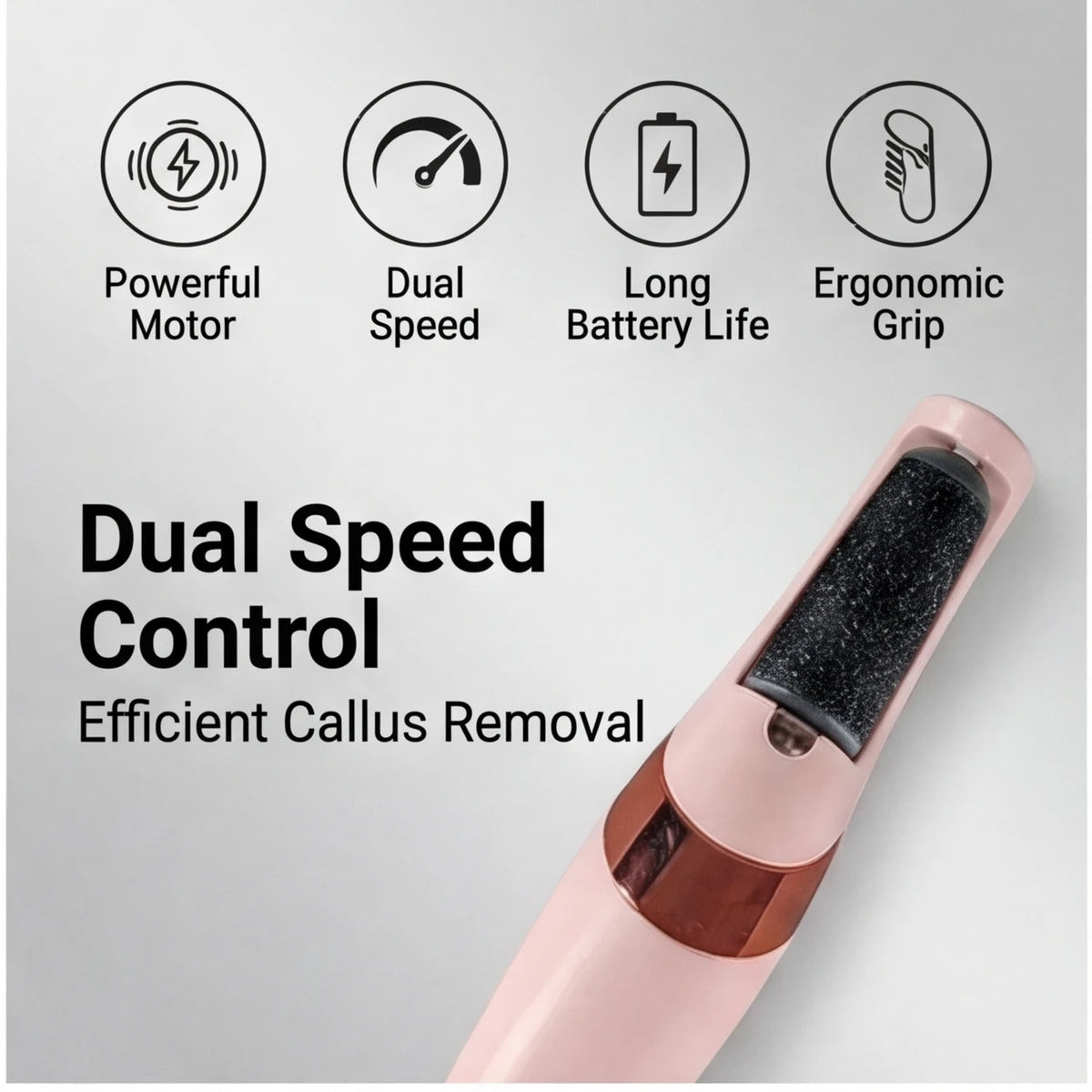 Rechargeable Electric Foot Callus Remover | Professional Foot File & Pedicure Tool for Removing Dead Skin, Dry Skin & Cracked Heels | Unisex