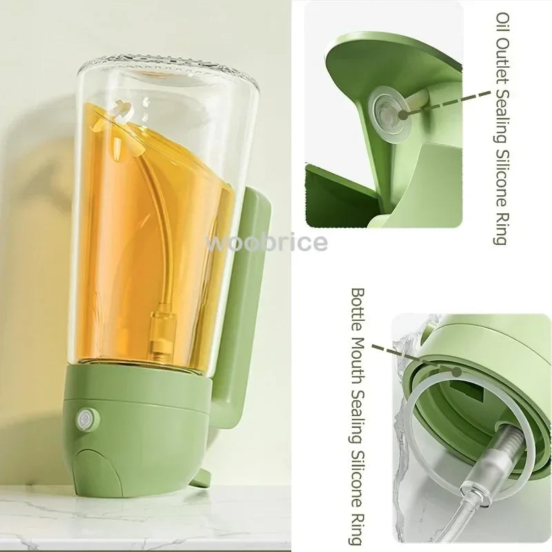 500ml Glass Oil Spray Bottle | Reusable Kitchen Oil Mister with Fine Mist Nozzle for Cooking, Baking, BBQ & Salad Dressing