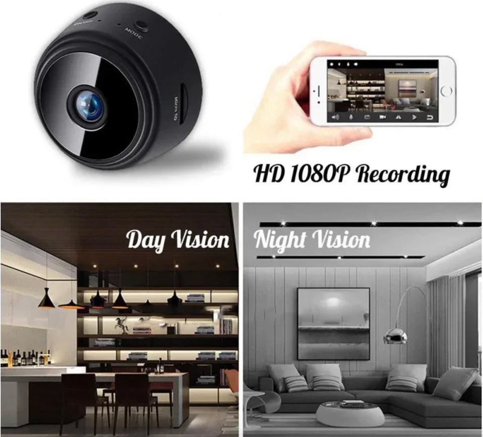 A9 Mini WiFi Security Camera | 1080P HD Wireless Indoor & Outdoor Surveillance Camera with Motion Detection & Remote Monitoring