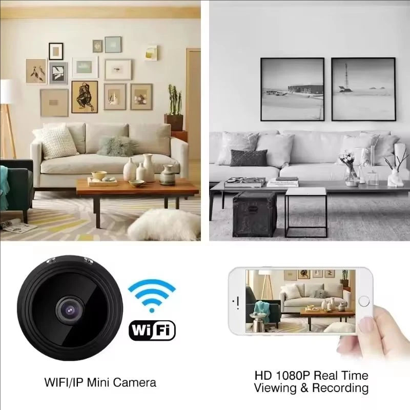 A9 Mini WiFi Security Camera | 1080P HD Wireless Indoor & Outdoor Surveillance Camera with Motion Detection & Remote Monitoring